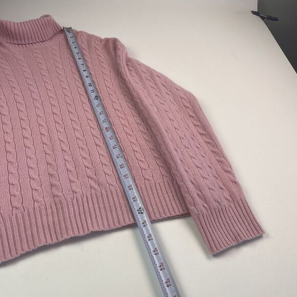 Charter Club Cashmere Cable Knit Pullover Sweater XL Pink Quiet Luxury fisherman - Picture 6 of 10